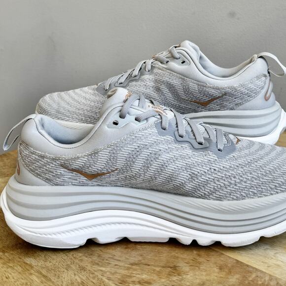 Hoka Gaviota 5 Running Shoes Women's Size 9.5 D Wide Harbor Mist Gray Stability - Picture 5 of 12